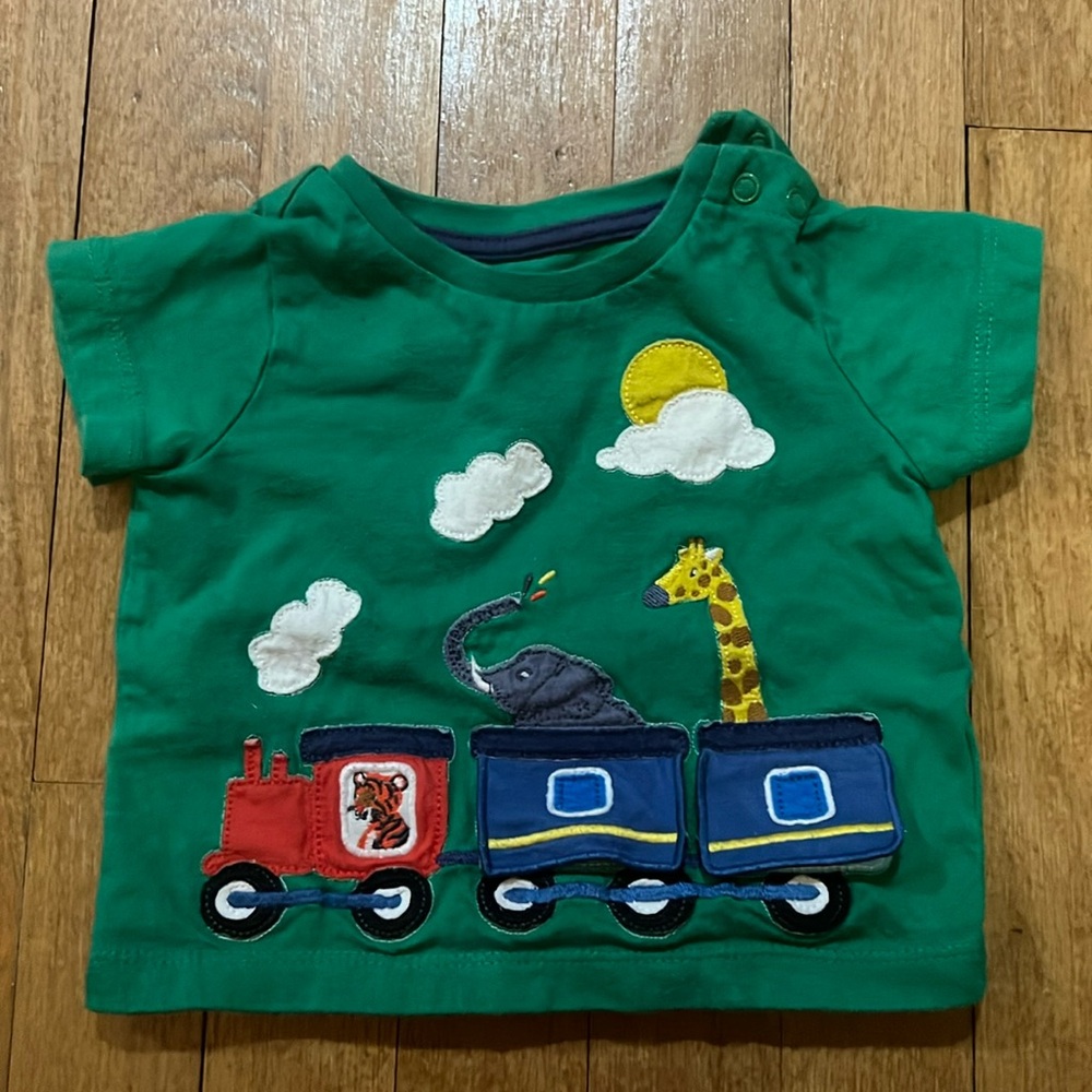 Zoo train baby Boden shirt